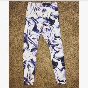 Fabletics Blue Marble Leggings